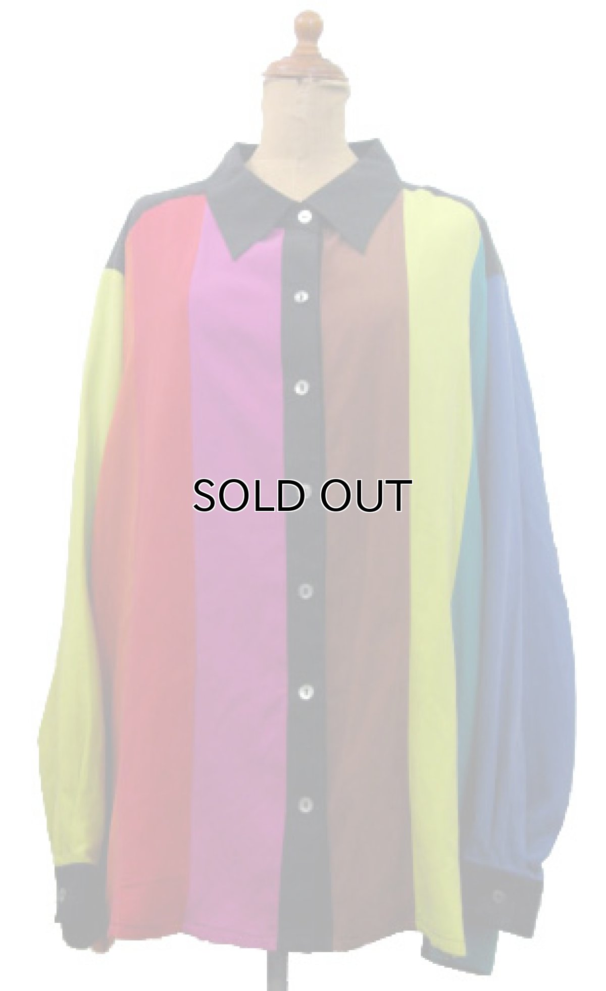 画像1: "Studio Silk" L/S Silk Shirts　Multi Color　size XL~ (表記 24W) (1)