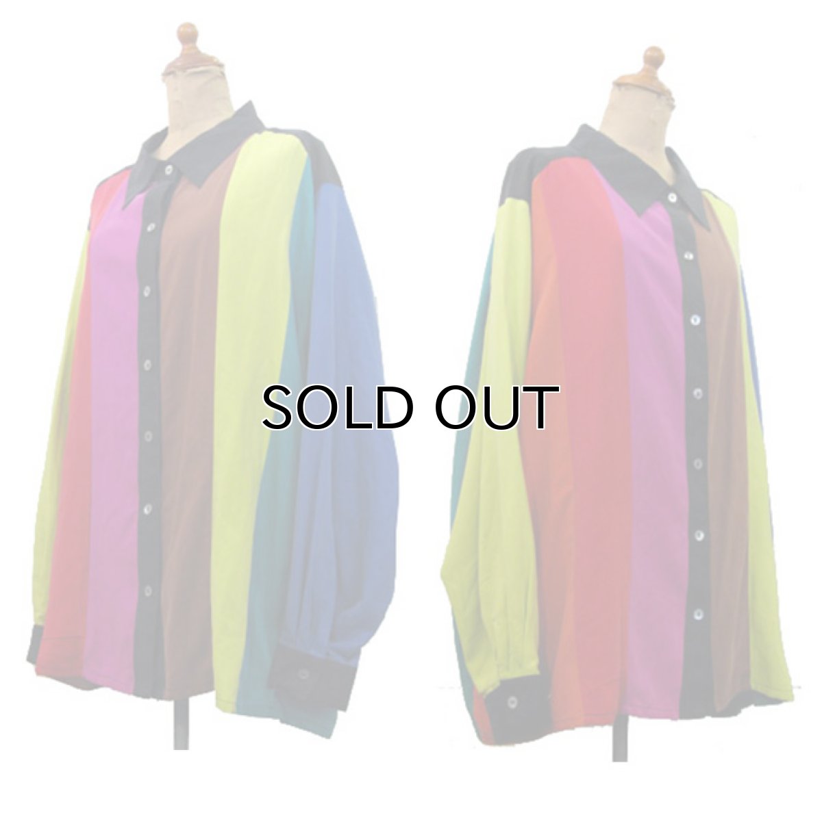 画像2: "Studio Silk" L/S Silk Shirts Multi Color size XL~ (表記 24W) (2)