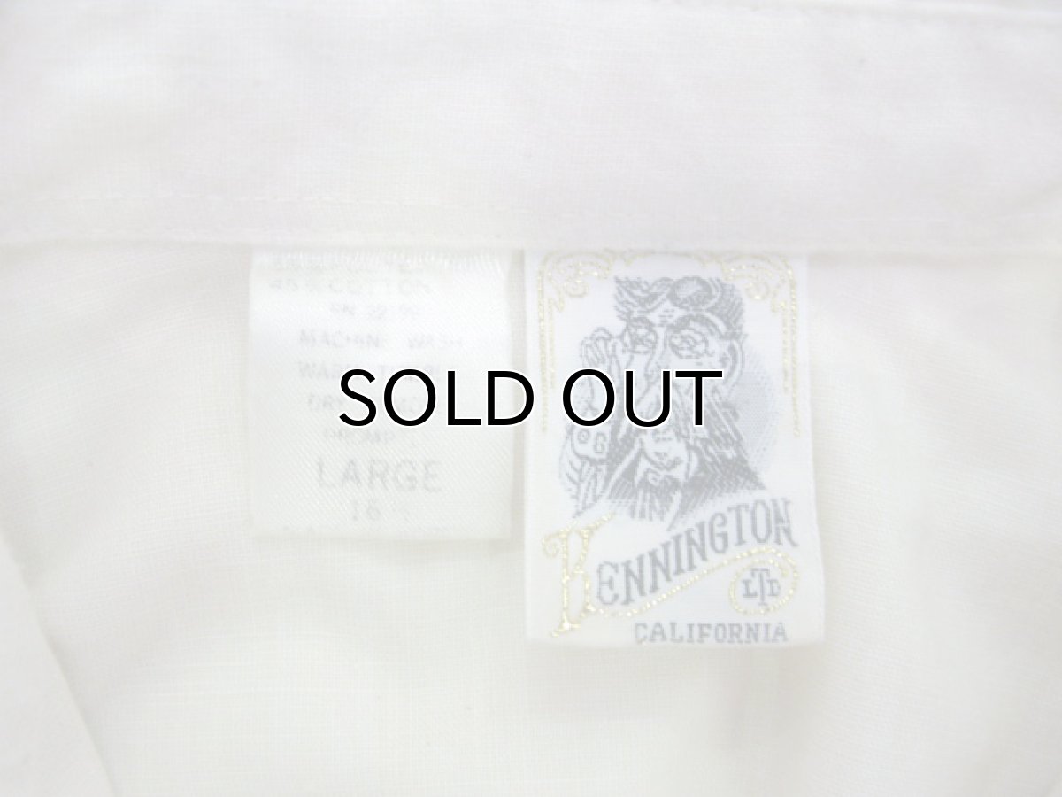 画像4: 1970's "Kennington" L/S Embroidery Shirts　NATURAL　size M-L (表記 L 16 1/2) (4)