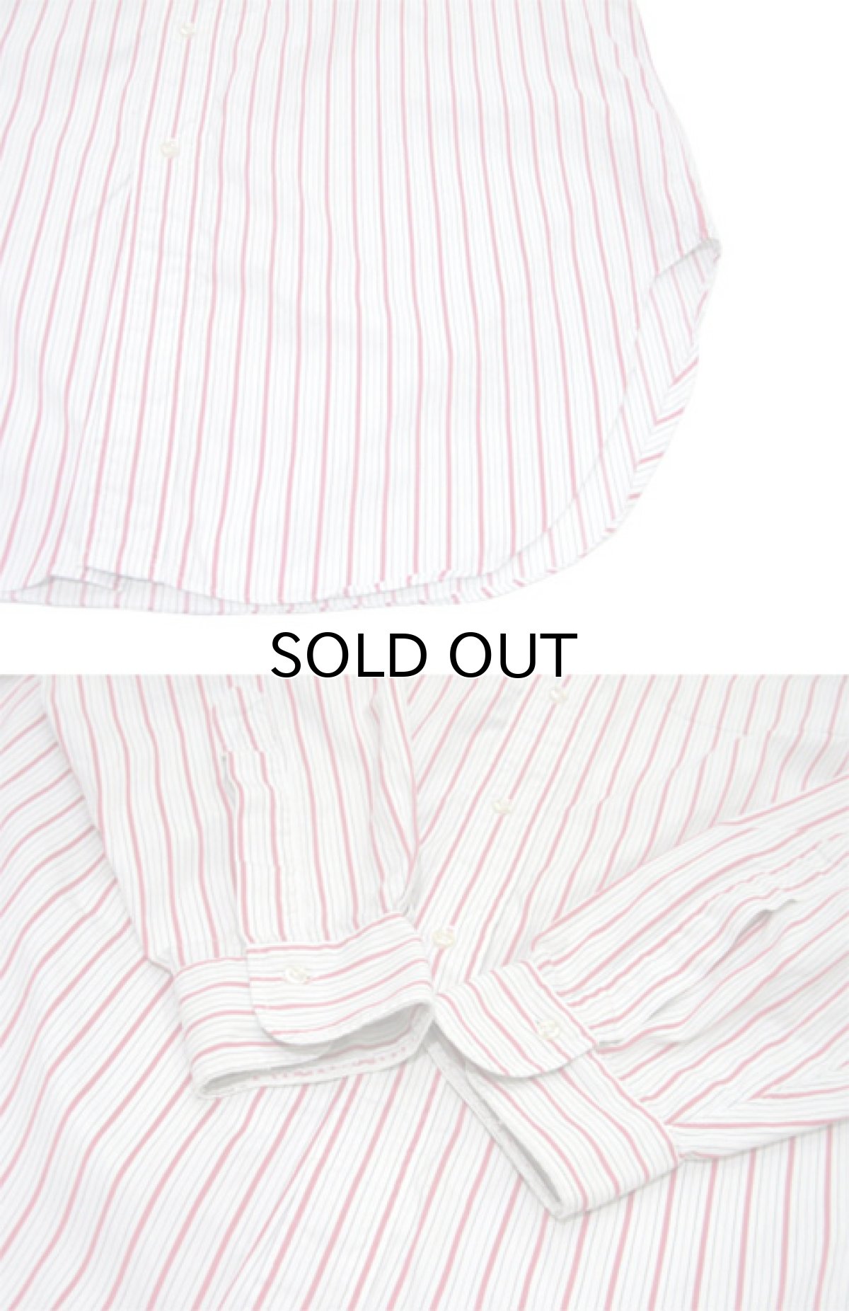 画像5: 1960's "Brooks Brothers" OLD L/S Stripe Shirts WHITE / RED size L (表記 16) (5)