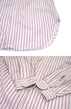 画像5: 1960's "Brooks Brothers" OLD L/S Stripe Shirts　WHITE / RED　size L (表記 16) (5)
