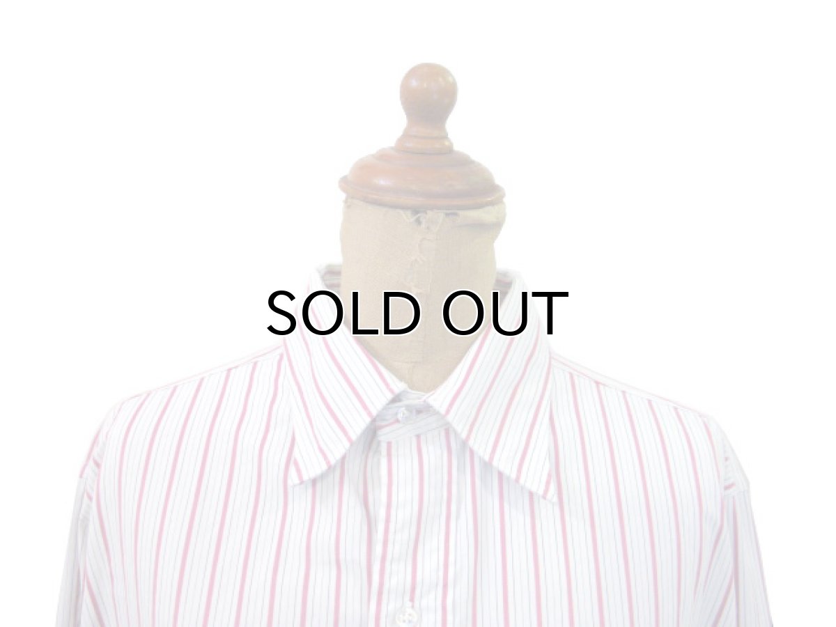 画像2: 1960's "Brooks Brothers" OLD L/S Stripe Shirts WHITE / RED size L (表記 16) (2)