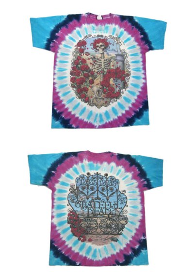 画像1: 1995's"The Grateful Dead" Tie-Dye Print T-Shirts "30 years"　size L (表記 L)