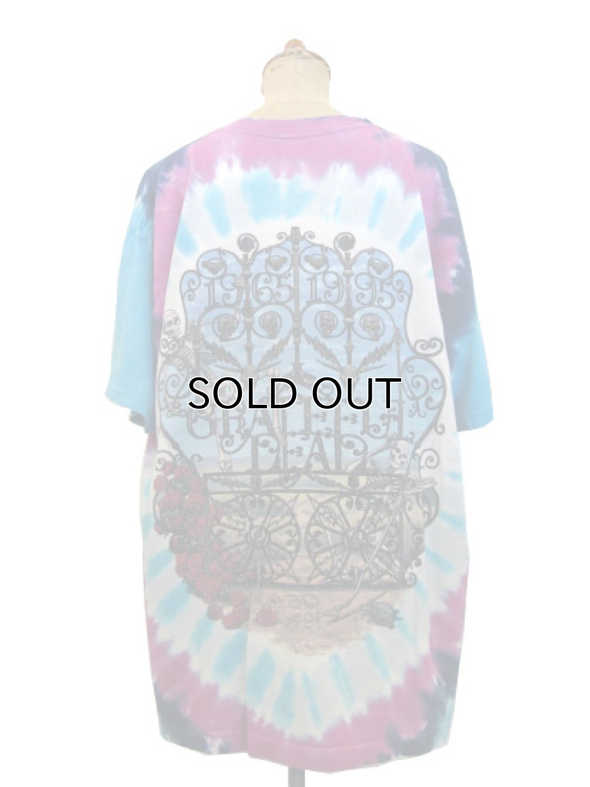 画像2: 1995's"The Grateful Dead" Tie-Dye Print T-Shirts "30 years" size L (表記 L) (2)