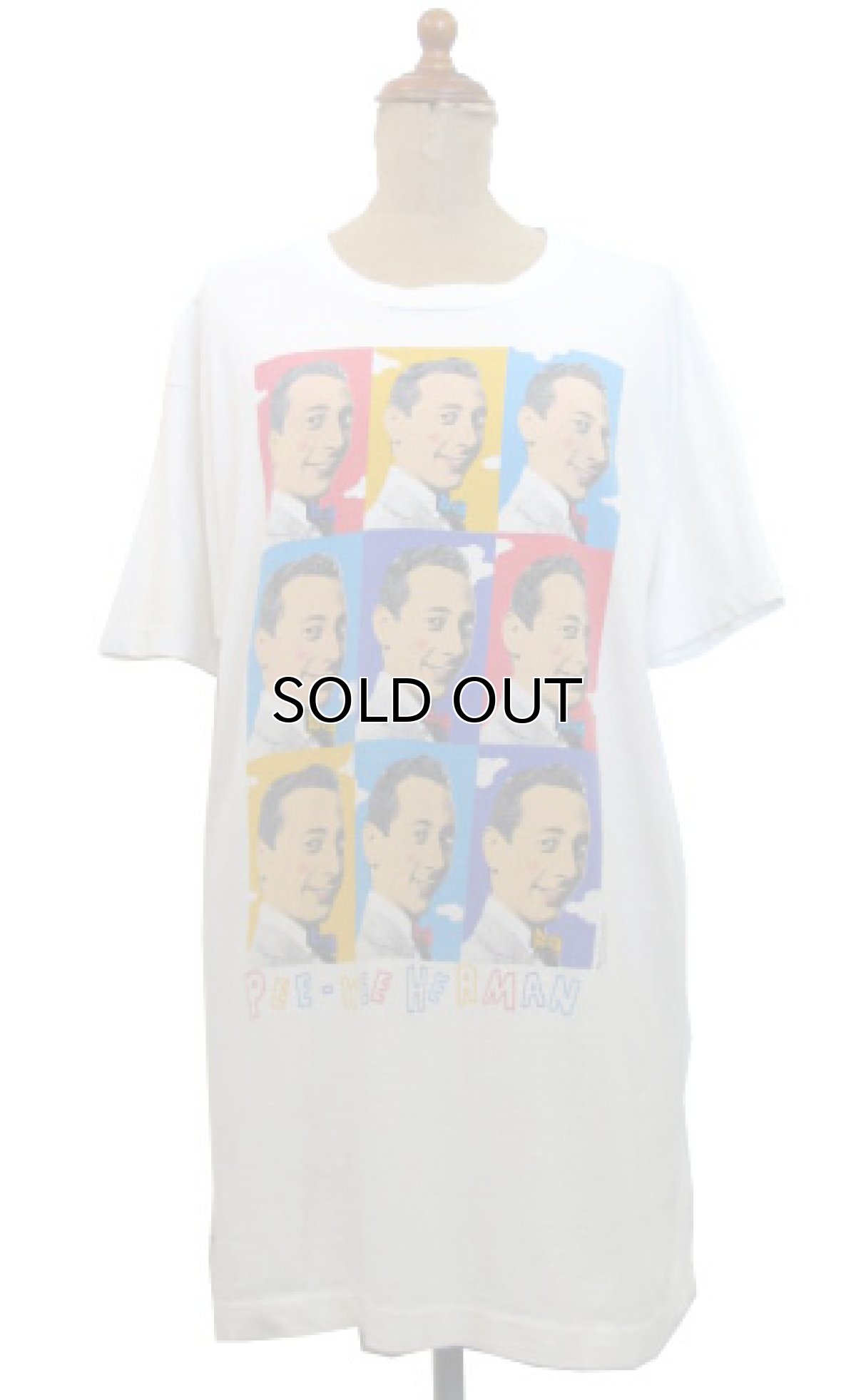 画像1: 1980's Screen Stars "PEE-WEE HERMAN" Print T-Shirts　WHITE　size L (表記 XL) (1)