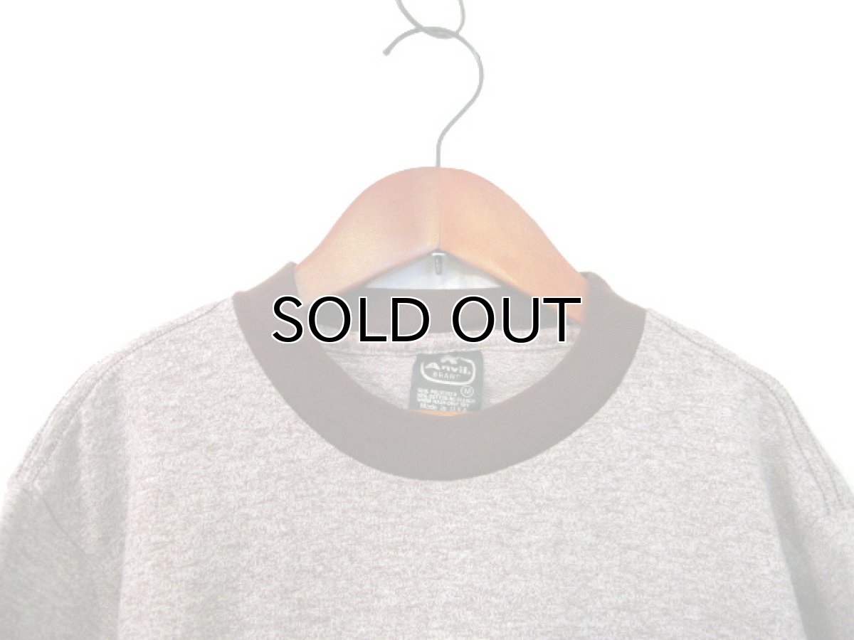 画像3: DEAD STOCK 1980's "Anvil" Crew Neck Trim T-Shirts made in USA BROWN size M (表記 M) (3)