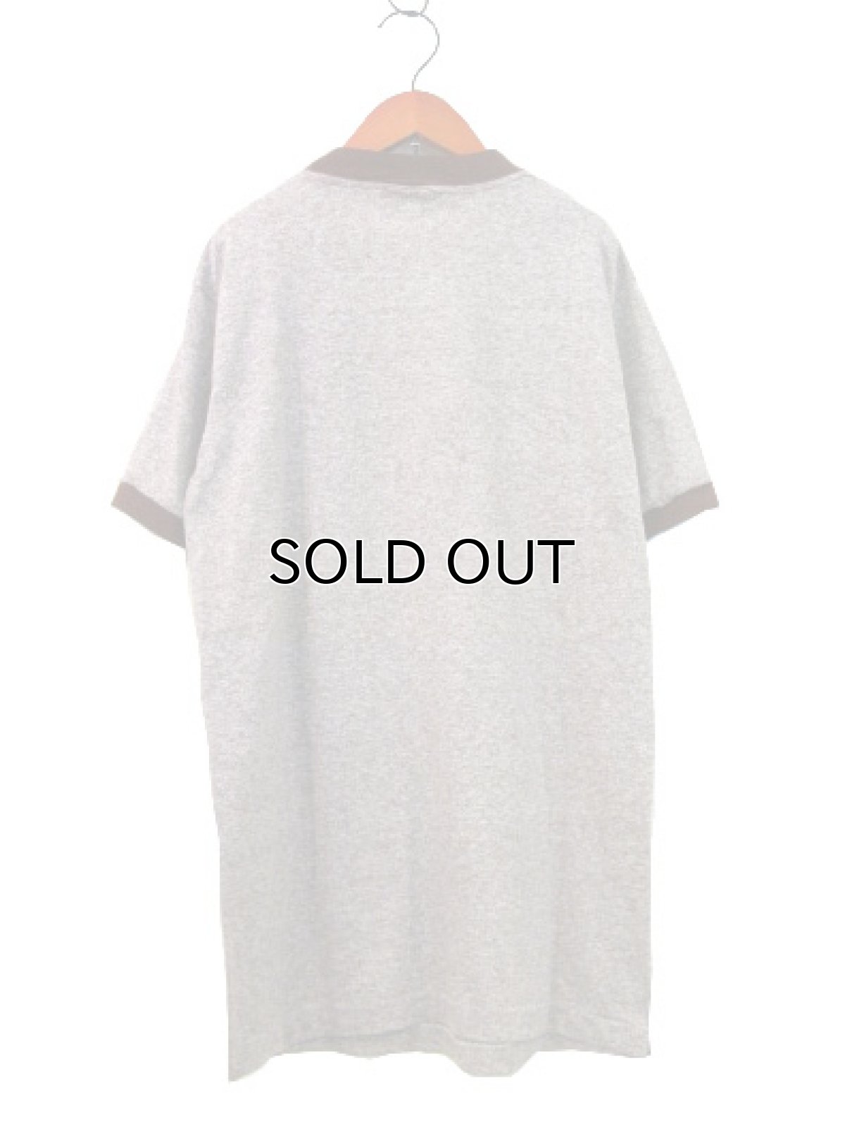 画像2: DEAD STOCK 1980's "Anvil" Crew Neck Trim T-Shirts made in USA BROWN size M (表記 M) (2)