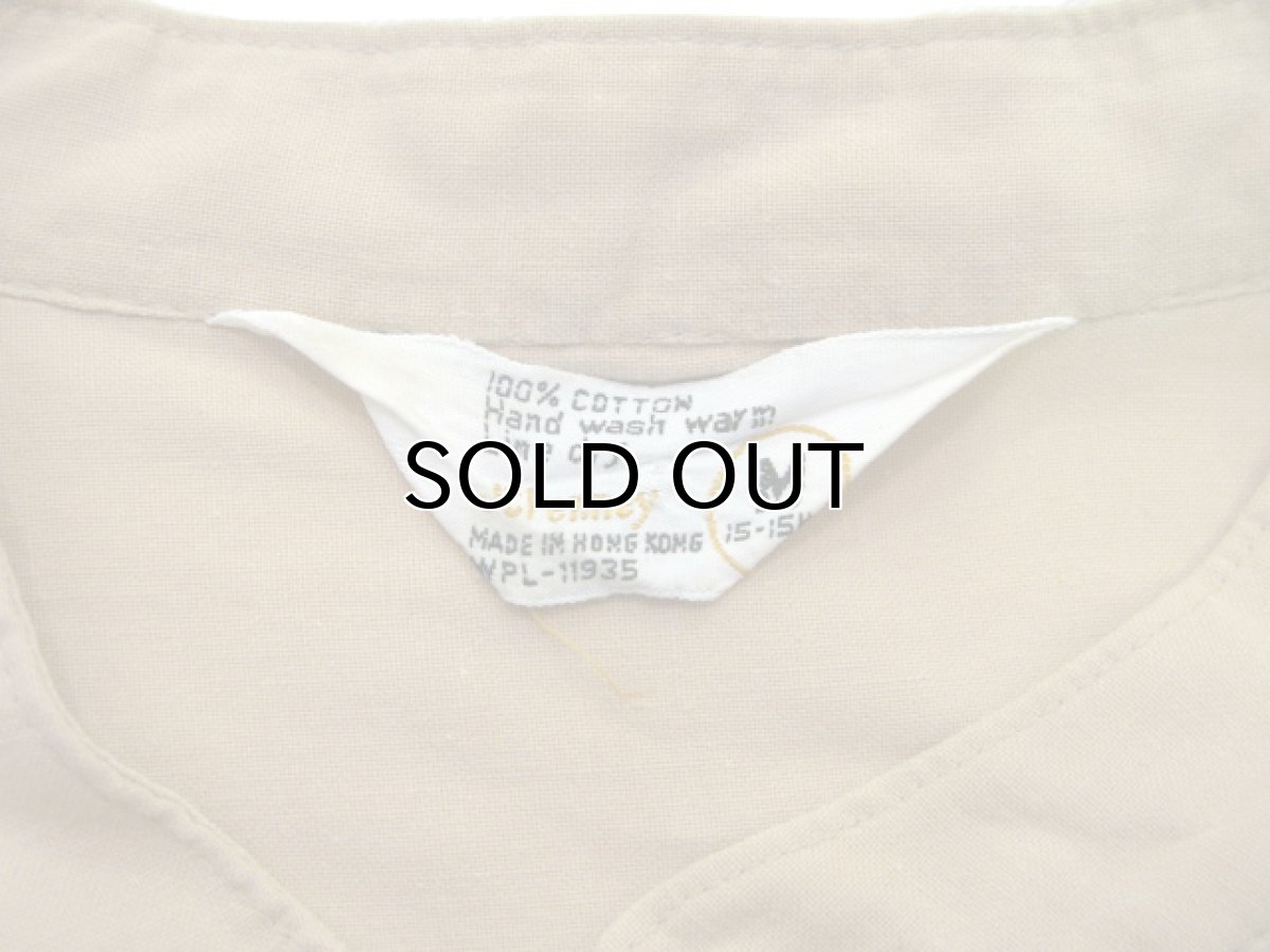 画像3: 1970's "J.C.Penny" Collarless Pullover Shirts　BEIGE　size M (表記 M 15 - 15 1/2) (3)