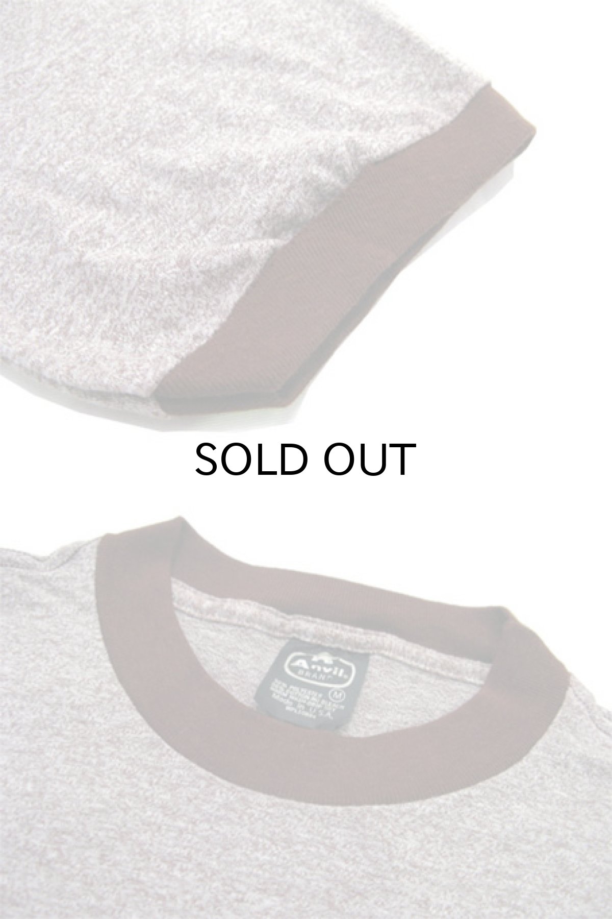 画像5: DEAD STOCK 1980's "Anvil" Crew Neck Trim T-Shirts made in USA BROWN size M (表記 M) (5)