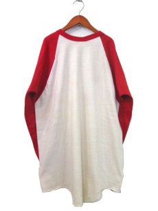 画像2: B) DEAD STOCK 1980's "Rawlings" Raglan Sleeve Baseball T-Shirts　NATURAL / RED　size L (表記 XL) (2)