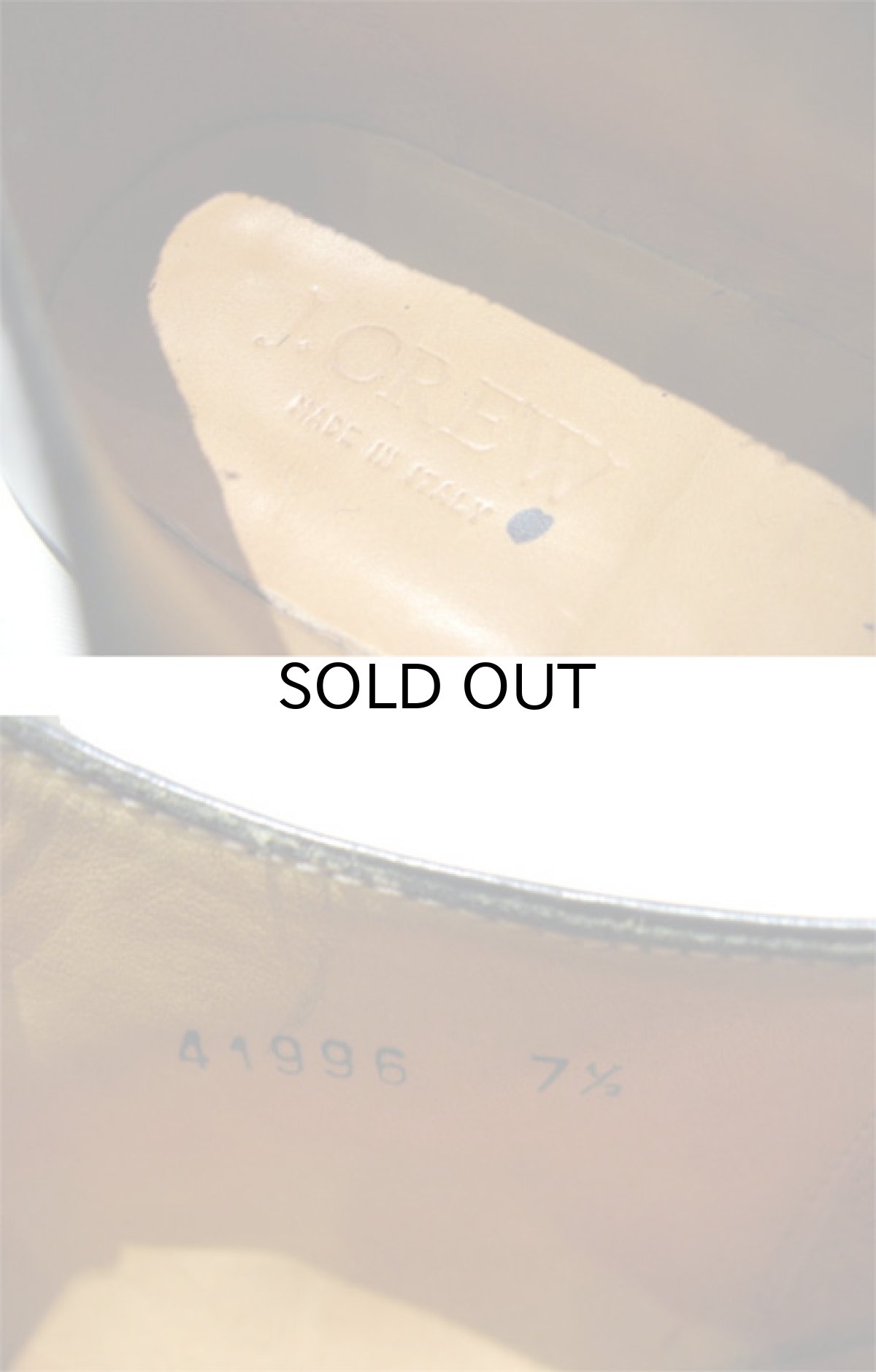 画像4: "J.CREW" Straight-Tip Leather Shoes BLACK size 7 1/2 (25.5cm) (4)