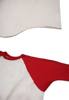 画像5: B) DEAD STOCK 1980's "Rawlings" Raglan Sleeve Baseball T-Shirts　NATURAL / RED　size L (表記 XL) (5)