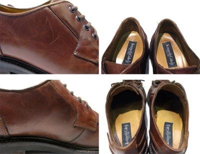 画像1: "Kenneth Cole" U-Tip Leather Shoes　BROWN　size 8 (26cm)