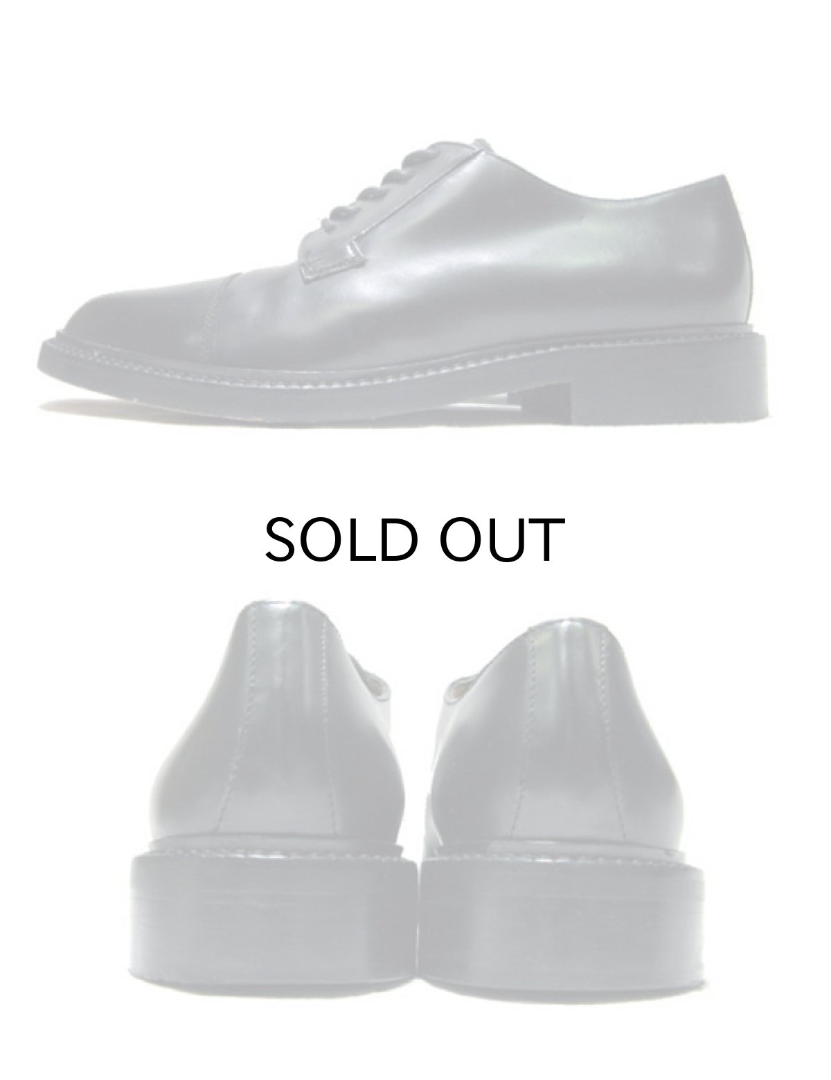 画像2: "J.CREW" Straight-Tip Leather Shoes BLACK size 7 1/2 (25.5cm) (2)