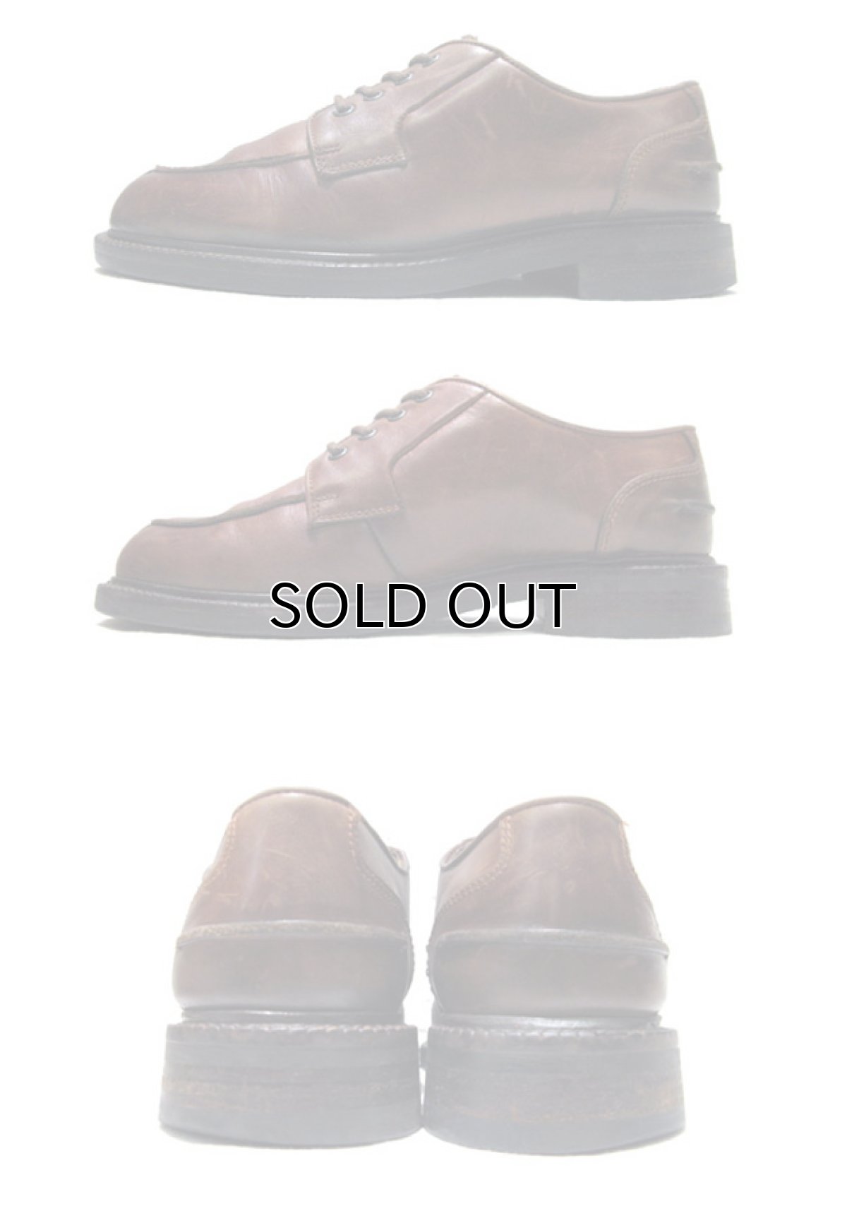 画像3: "Kenneth Cole" U-Tip Leather Shoes　BROWN　size 8 (26cm) (3)