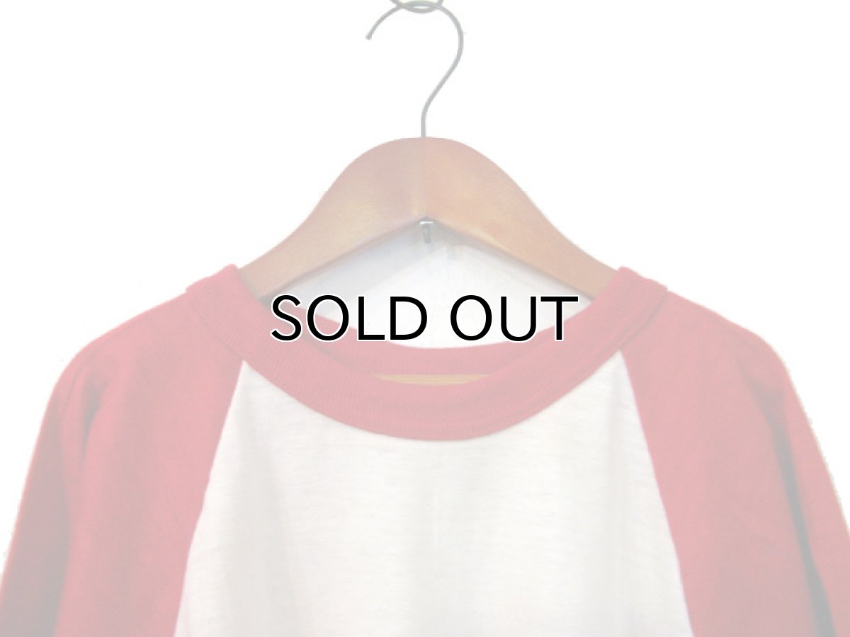 画像3: B) DEAD STOCK 1980's "Rawlings" Raglan Sleeve Baseball T-Shirts NATURAL / RED size L (表記 XL) (3)