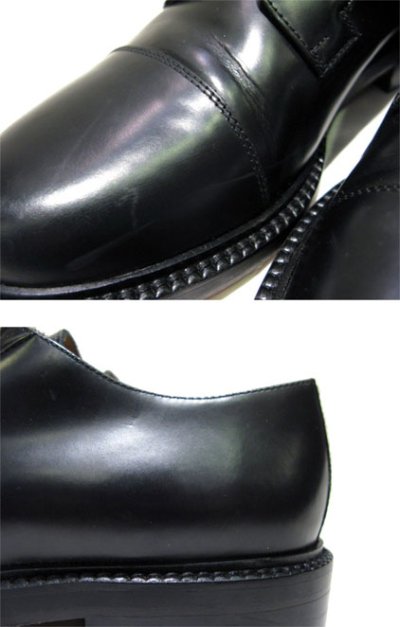 画像1: "J.CREW" Straight-Tip Leather Shoes　BLACK　size 7 1/2 (25.5cm)