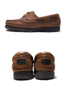 画像3: ~1990's "Polo Country - Ralph Lauren" Leather Deck Shoes　BROWN　size 8 B (25cm) (3)