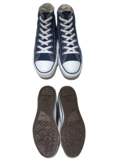 画像2: 1990's "CONVERSE" ALL STAR Hi Canvas Sneaker made in USA　NAVY 　size US 6 (24.5cm) (2)