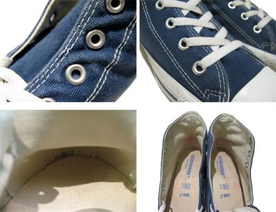 画像1: 1990's "CONVERSE" ALL STAR Hi Canvas Sneaker made in USA　NAVY 　size US 6 (24.5cm)