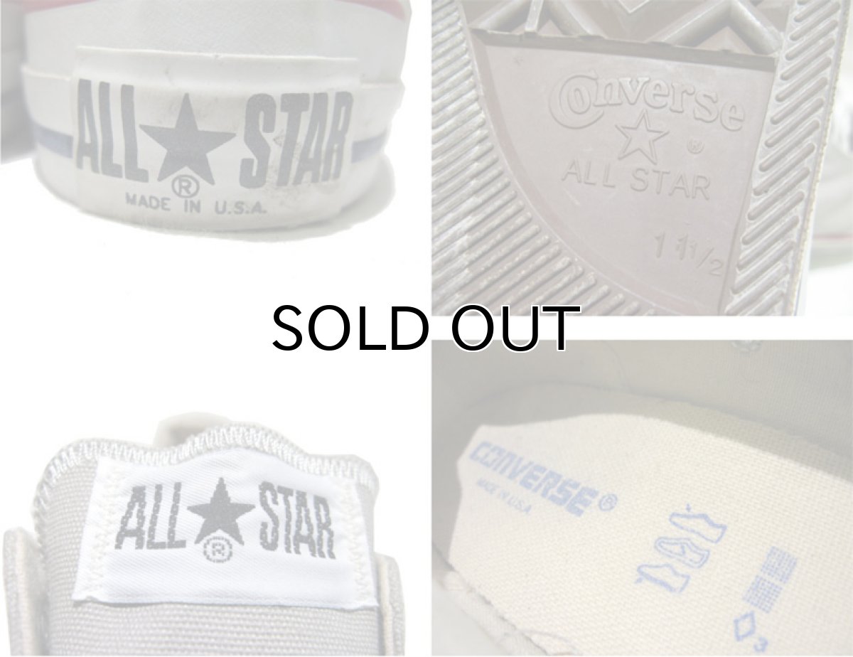 画像4: 1990's "CONVERSE" ALL STAR Low Canvas Sneaker made in USA GREY  size US11 1/2 (30cm) (4)