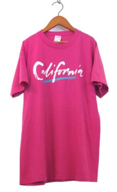 画像1: 1980's Sportswear "California" Print T-Shirts　PINK　size S (表記 M) (1)