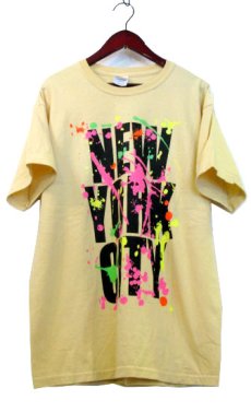 画像1: GILDAN "New York City" Print T-Shirts　YELLOW　size M (表記 M) (1)