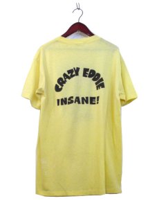 画像2: ~1980's CHED "CRAZY EDDIE" Print T-Shirts　YELLOW　size L (表記 不明) (2)