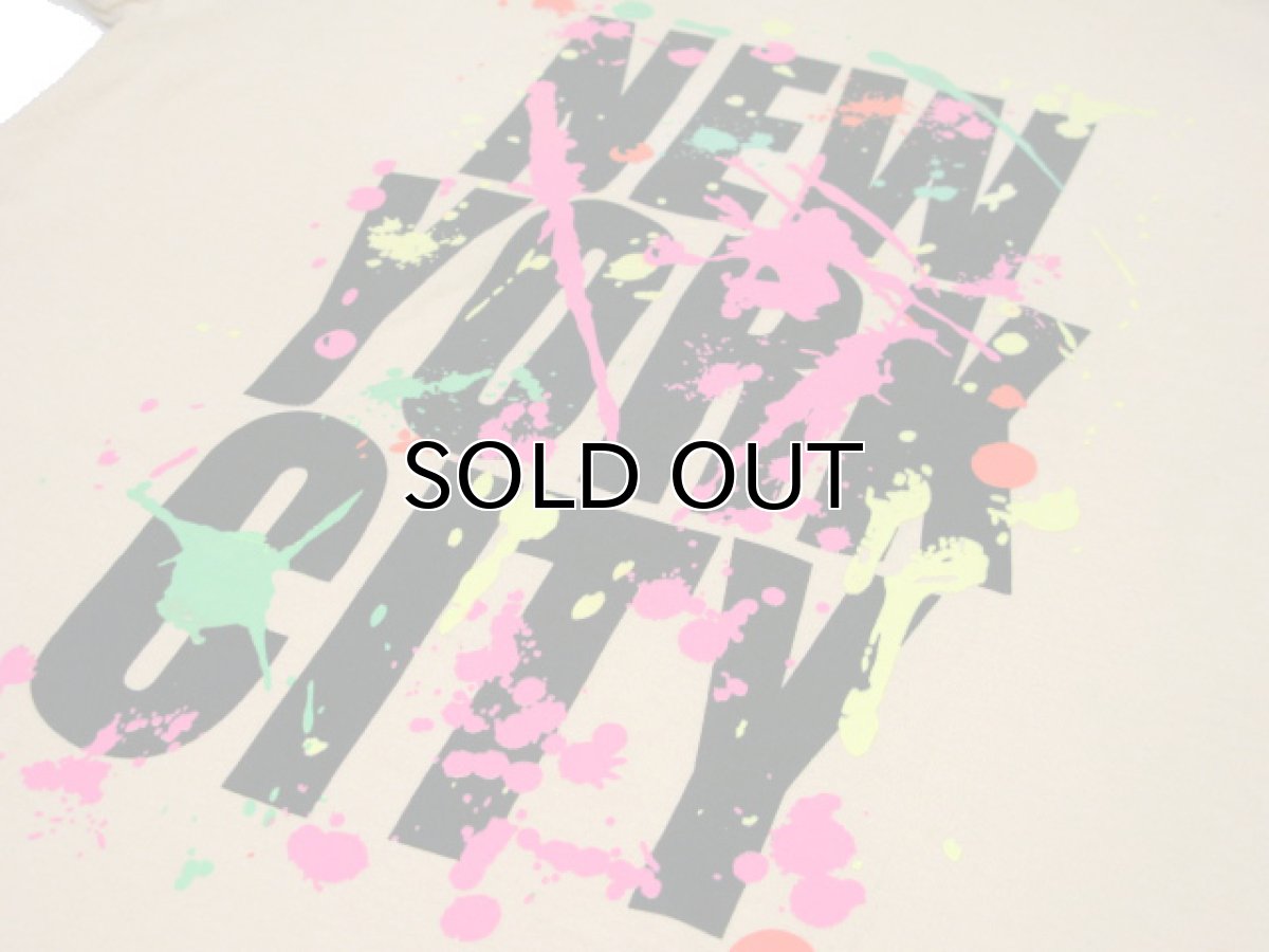 画像4: GILDAN "New York City" Print T-Shirts YELLOW size M (表記 M) (4)