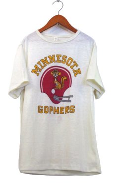 画像1: 1970's~ "MINNESOTA" Print T-Shirts　YELLOW　size S (表記 M) (1)
