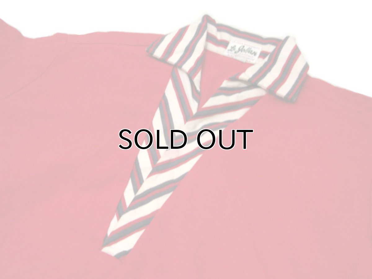 画像5: 1960's "LA JOLLA Sportswear" S/S Pullover Shirts RED size M (表記 ) (5)