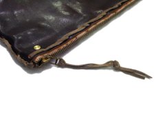 画像3: "ALL HANDMADE" Leather Clutch Letter Bag　D.BROWN (3)