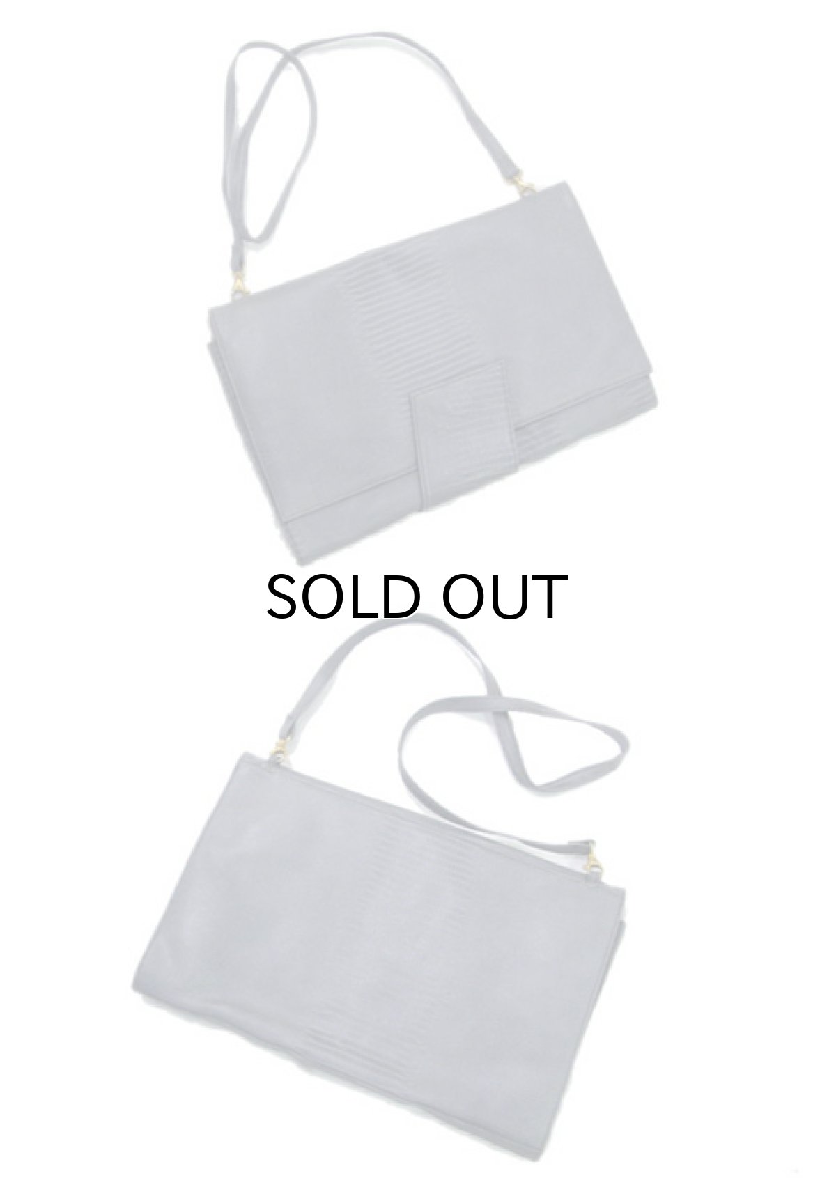 画像2: "Marco Avane" Shoulder x Clutch 2way Bag　GREY (2)