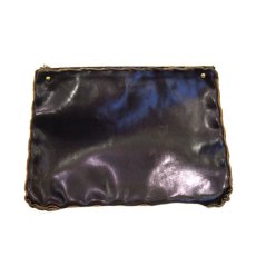 画像1: "ALL HANDMADE" Leather Clutch Letter Bag　D.BROWN (1)