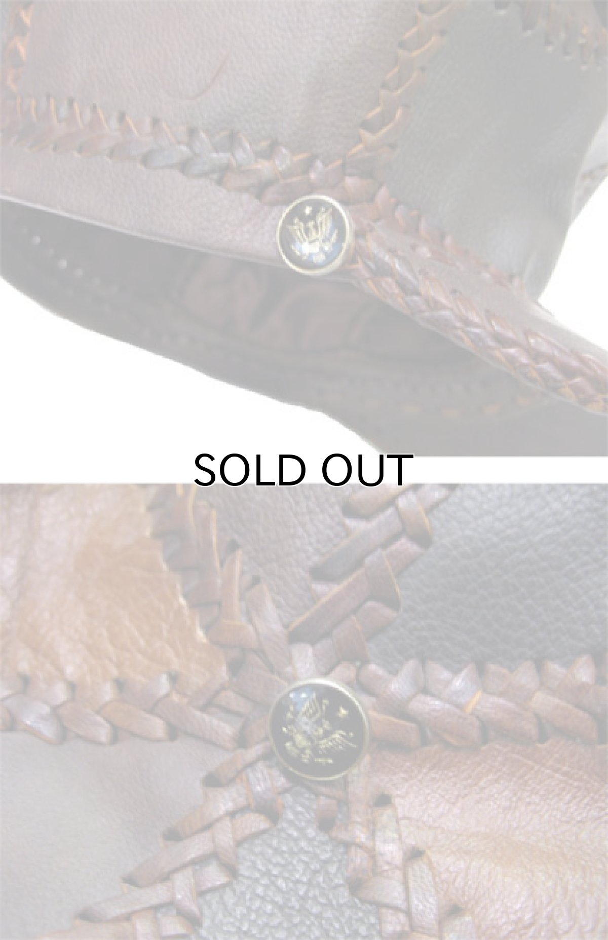 画像4: 1980's~ Leather Casquette color : BROWN 2tone color (4)