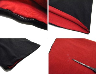 画像1: 1980's "adidas" Reversible T-Shirts　BLACK / RED　size M (表記 なし)