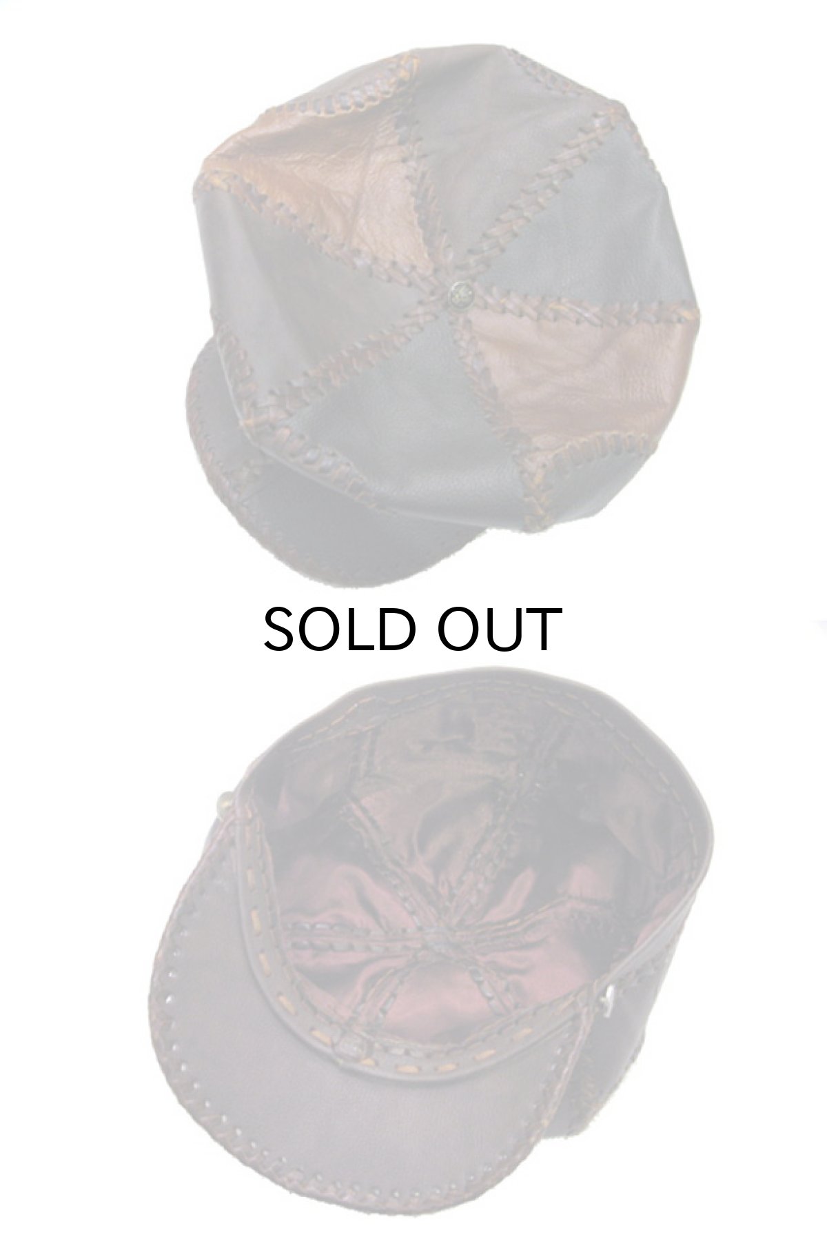 画像3: 1980's~ Leather Casquette color : BROWN 2tone color (3)