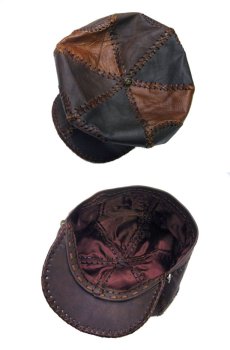 画像3: 1980's~ Leather Casquette　color : BROWN 2tone color (3)