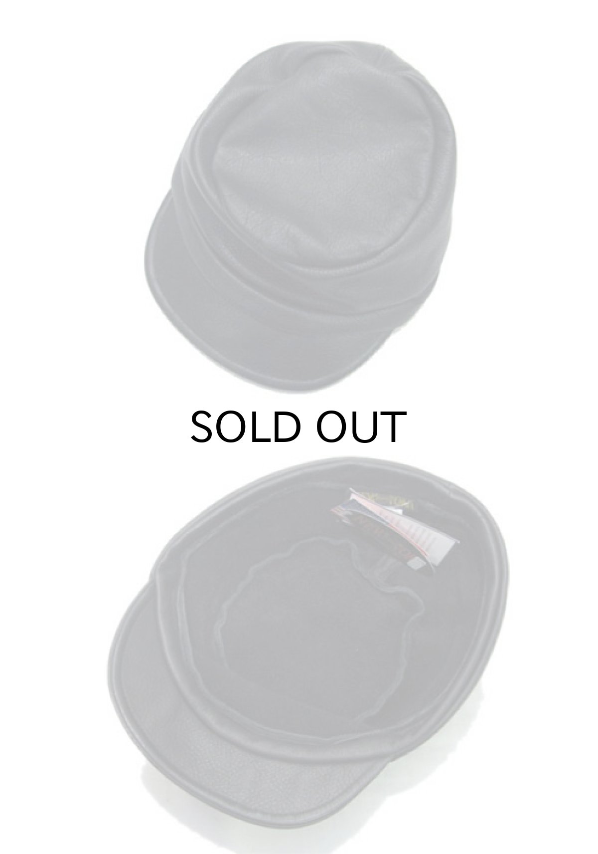 画像3: "NewYorkHat" Leather Worker Cap　made in USA　BLACK (3)