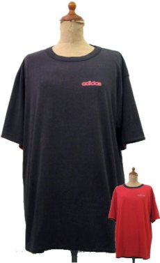 画像1: 1980's "adidas" Reversible T-Shirts　BLACK / RED　size M (表記 なし) (1)