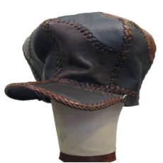 画像2: 1980's~ Leather Casquette　color : BROWN 2tone color (2)