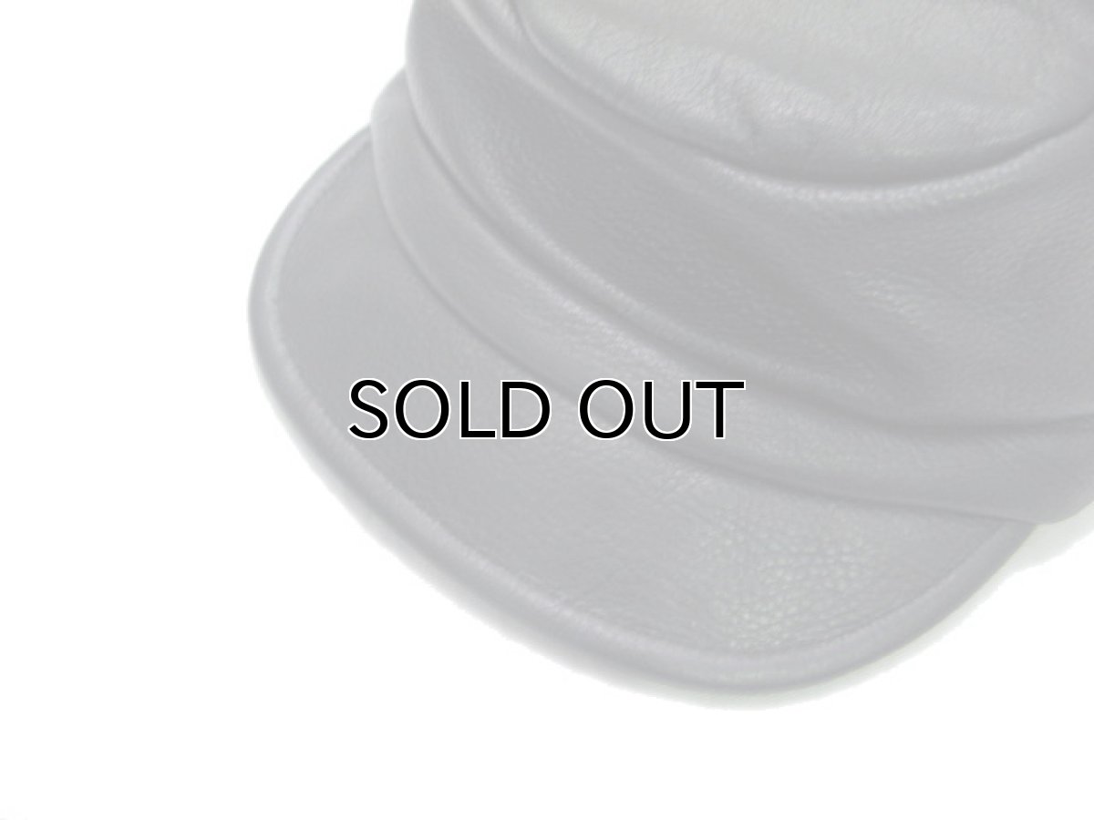 画像5: "NewYorkHat" Leather Worker Cap　made in USA　BLACK (5)