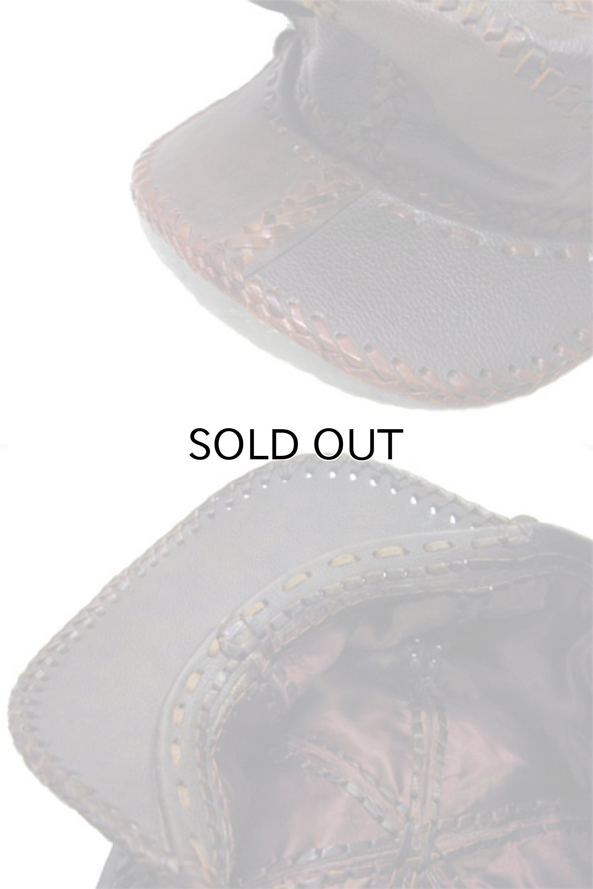 画像5: 1980's~ Leather Casquette color : BROWN 2tone color (5)