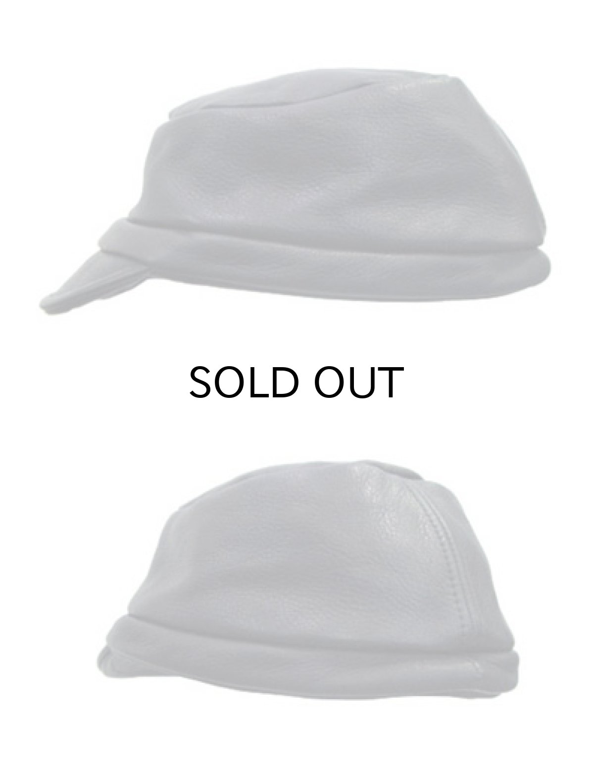 画像2: "NewYorkHat" Leather Worker Cap　made in USA　BLACK (2)