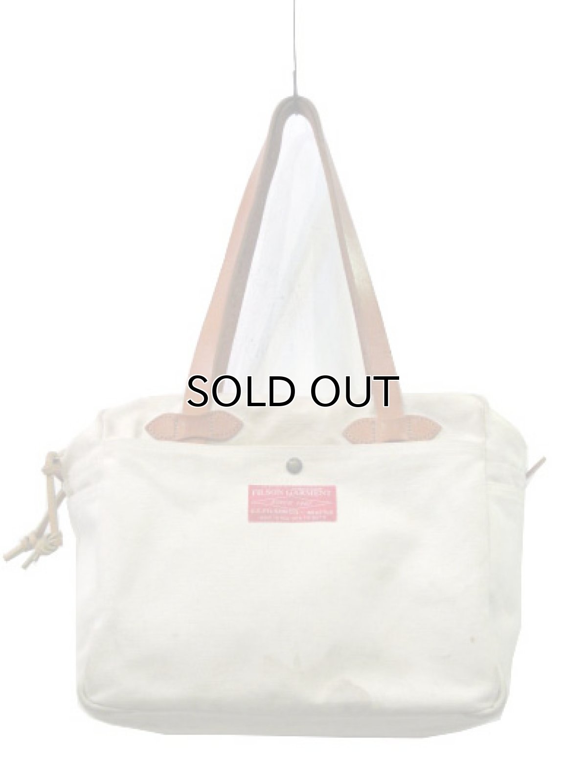 画像2: "C.C.FILSON Co." Leather Handle Boston Bag　color : White Canvas (2)