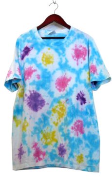 画像1: "Calvin Klein" TIE-DYE T-Shirts　BLUE系　size L (表記 L) (1)