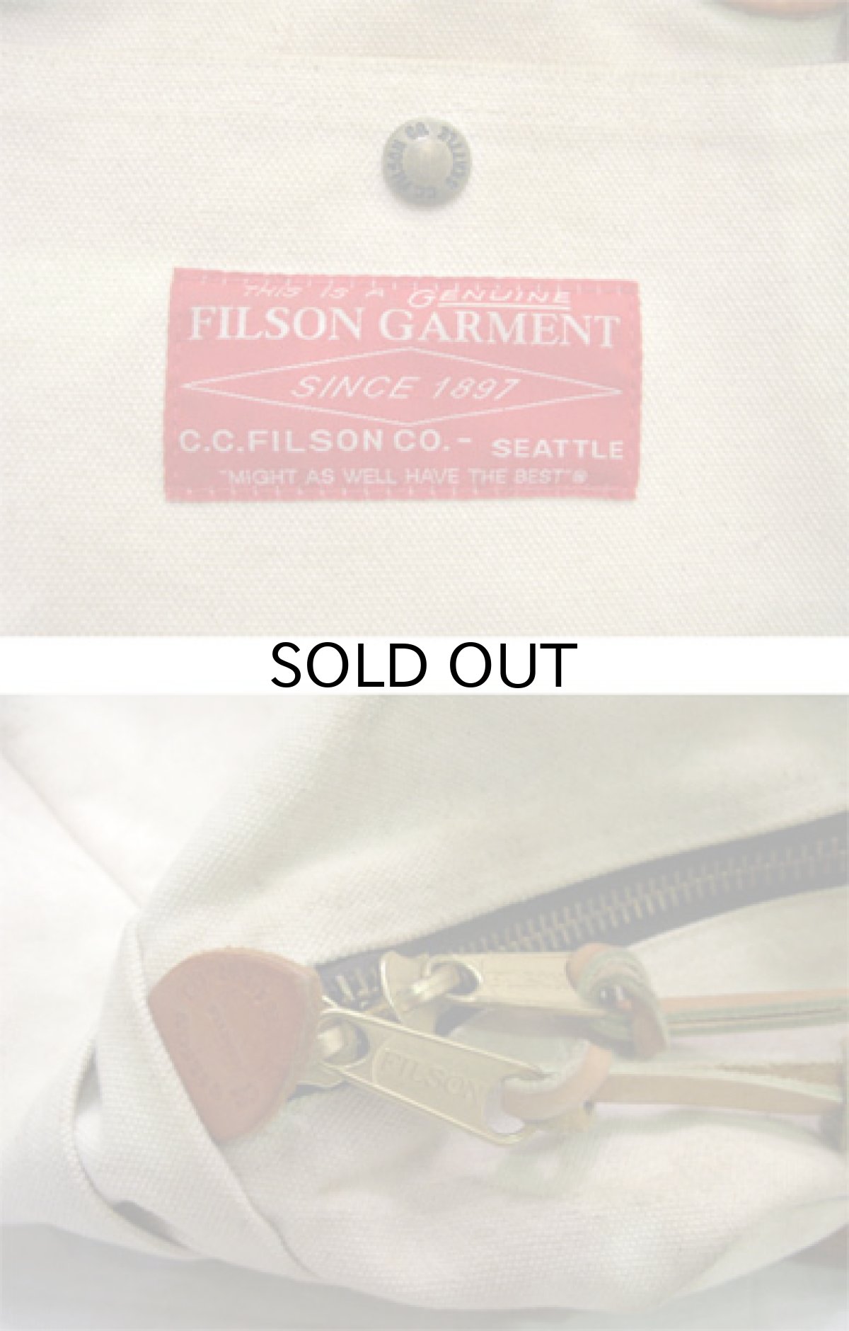 画像5: "C.C.FILSON Co." Leather Handle Boston Bag　color : White Canvas (5)