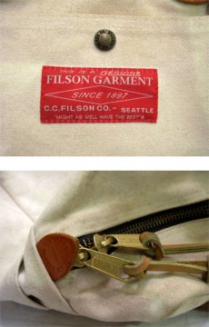 画像5: "C.C.FILSON Co." Leather Handle Boston Bag　color : White Canvas (5)