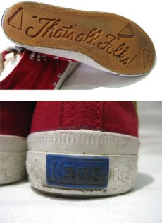画像4: 1990's KEDS "LOONEY TUNES" Hi Cut Canvas Sneaker　RED　size 9 ( 27cm ) (4)