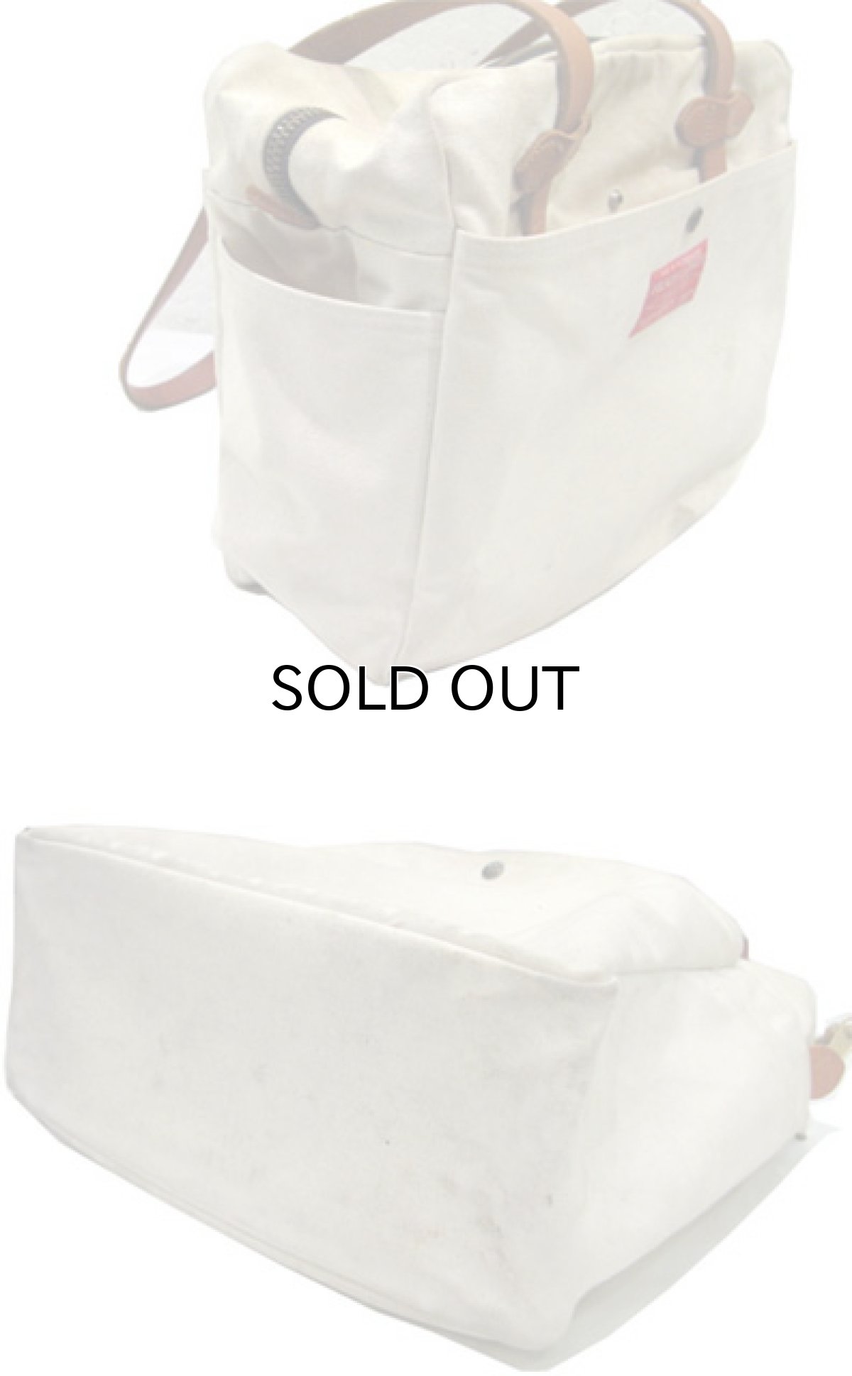 画像3: "C.C.FILSON Co." Leather Handle Boston Bag　color : White Canvas (3)